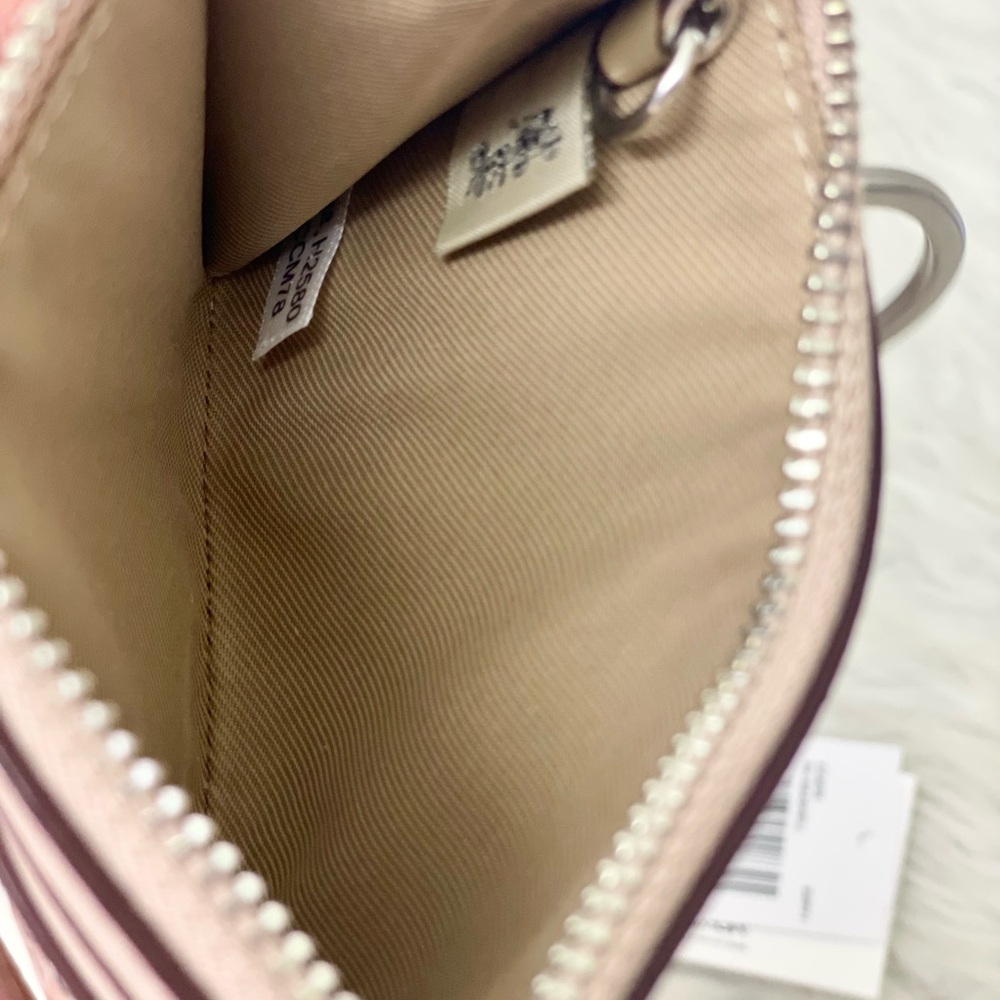 Coach Mini Skinny Id Case With Butterfly Print NWT CCM78 In Seashell - Picture 8 of 8